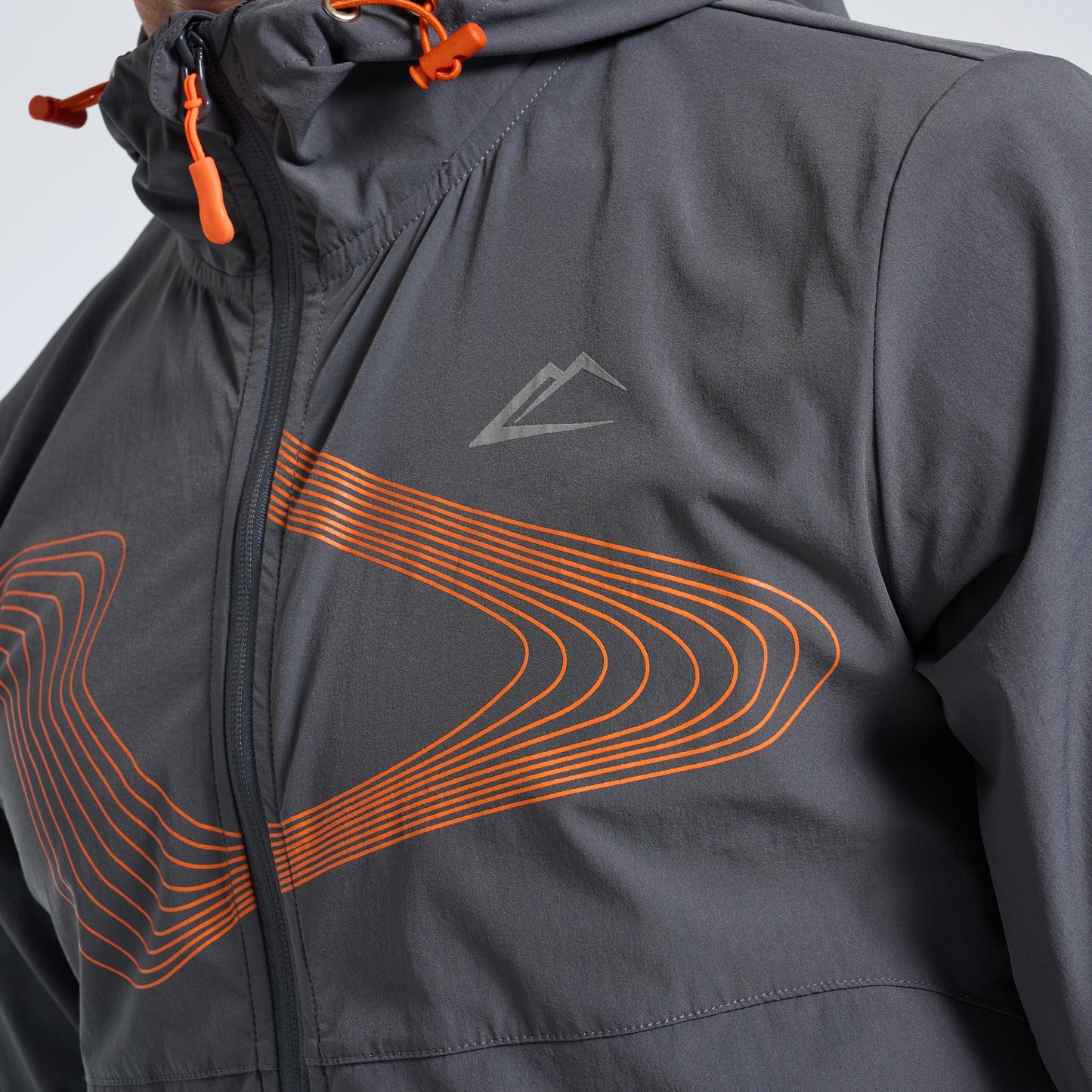 ActiveLine Wave Windrunner & Shorts Set - Grey / Orange