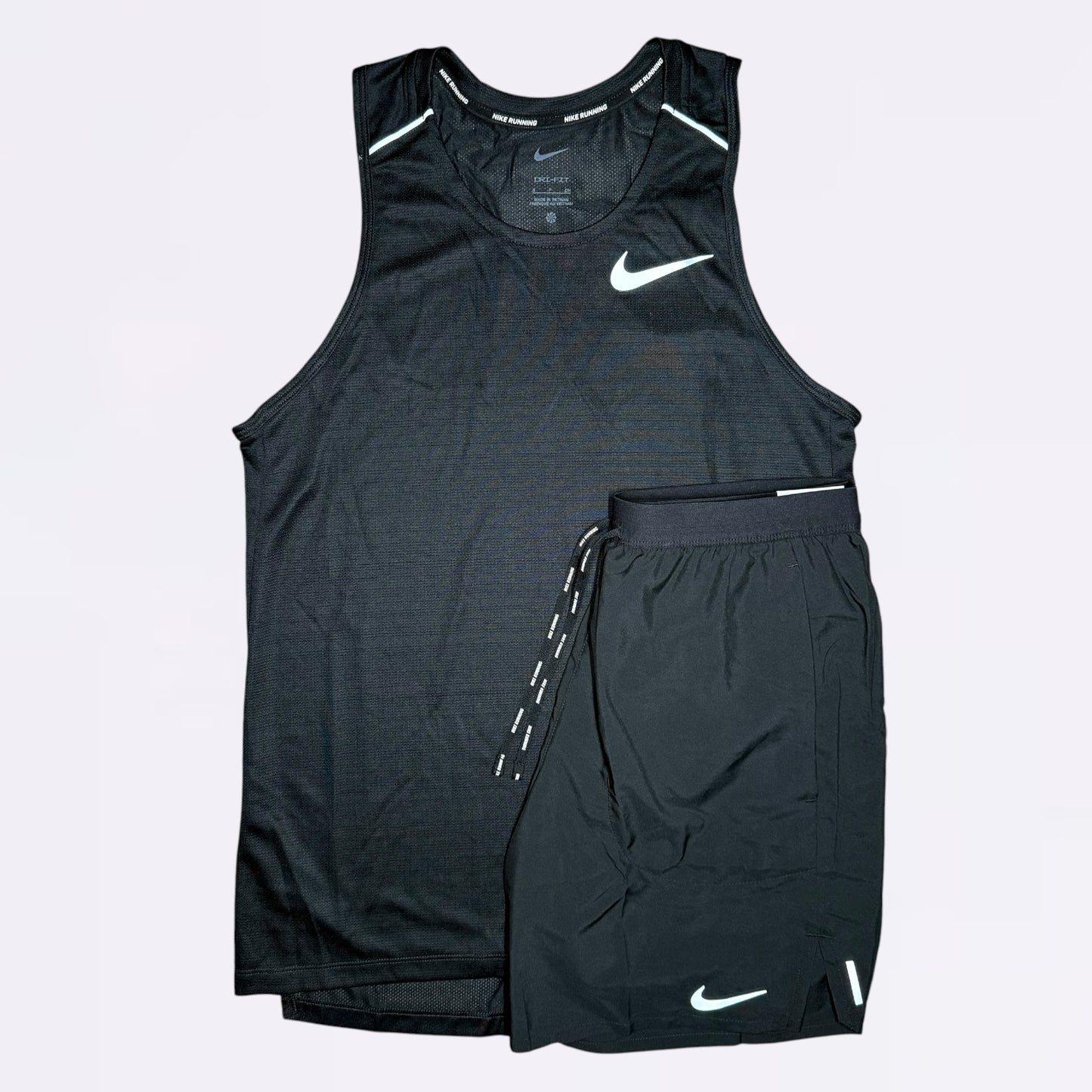 Nike Vest Set - Miler & Shorts - Black