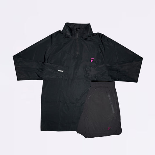 INFORM Transform Half Zip Set - Black / Pink