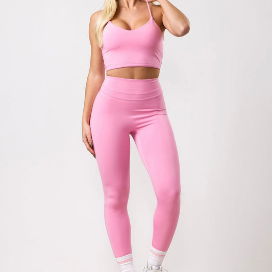 Gym King Knockout Strappy Bra - Candy Pink