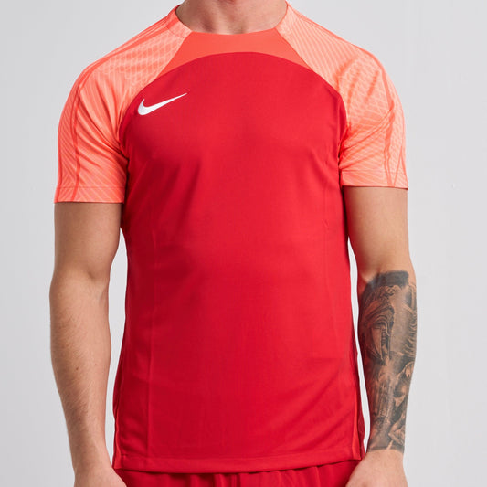Nike Strike Set - Tee & Shorts - Crimson Red / Black