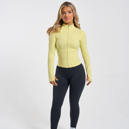 INFORM - LA FORM Seamless Gym Zip Jacket - Lemon Sorbet