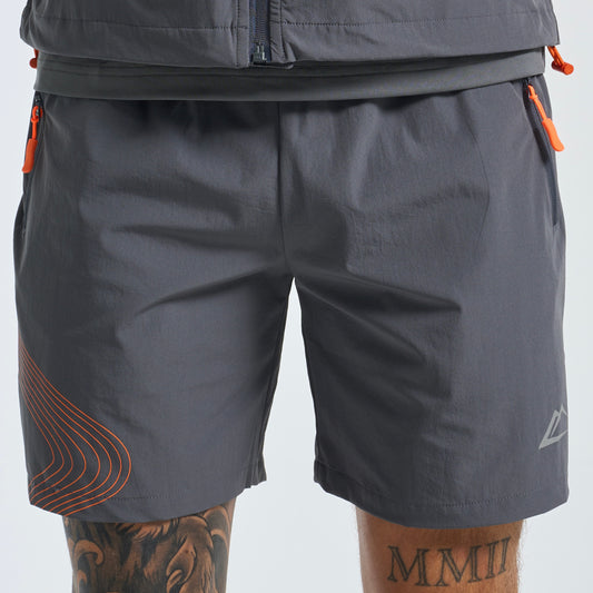 ActiveLine Wave Shorts - Grey / Orange