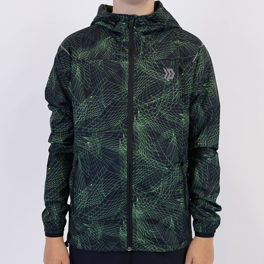 DASH Hyperweb Windrunner & Short Set - Black / Neon (Junior)