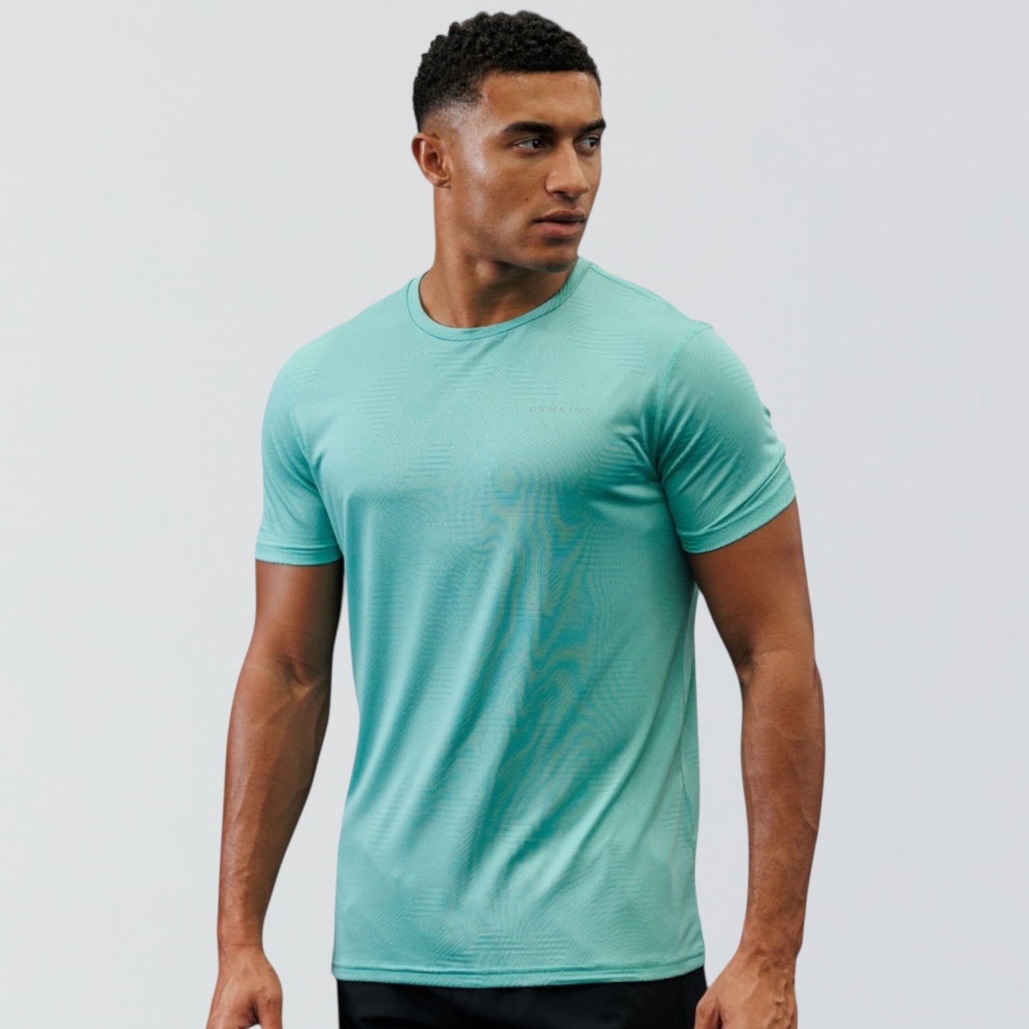 GymKing Geometric Knit Tee - Apple Green