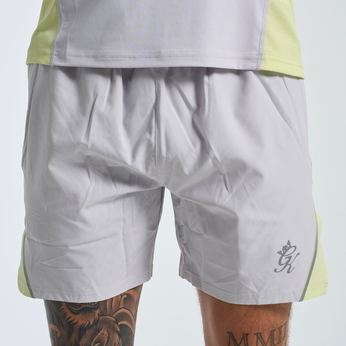 GymKing Flex 2.0 Short - Light Grey/Sherbet Lime