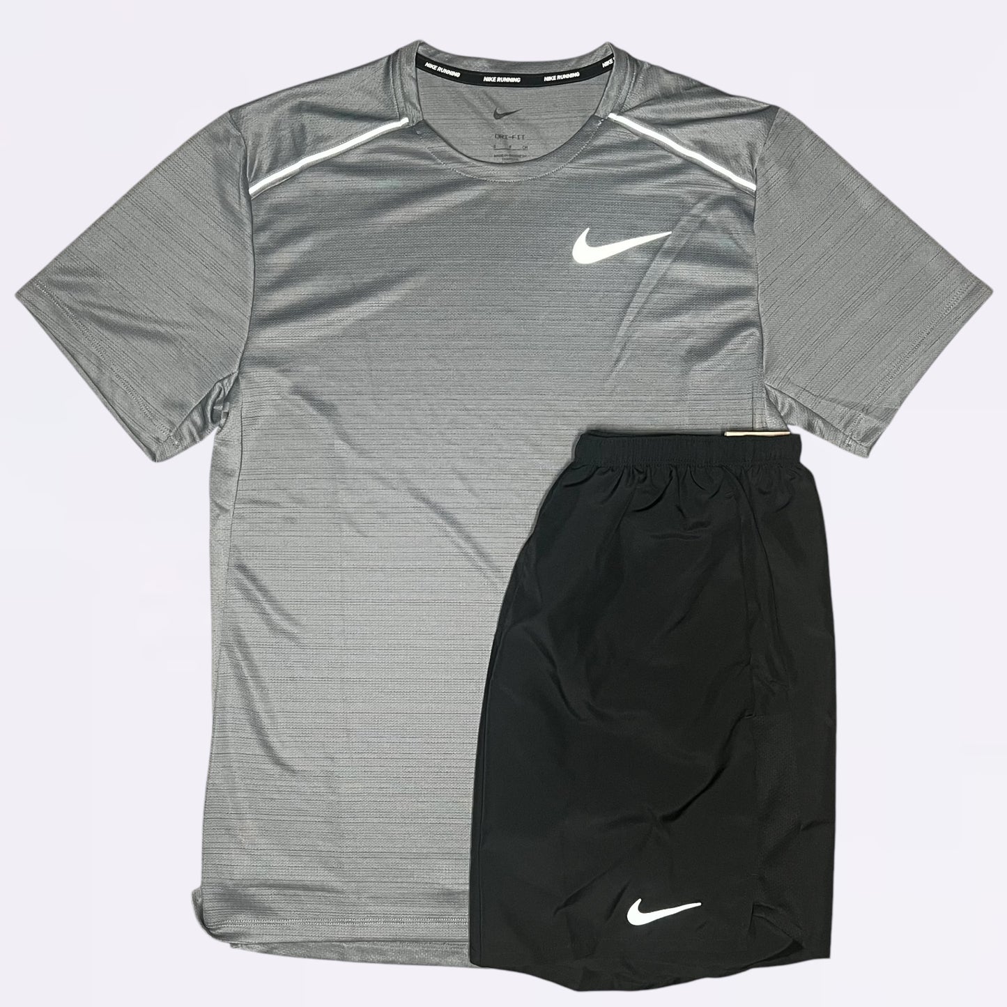 Nike Miler Set - Stone Grey / Black
