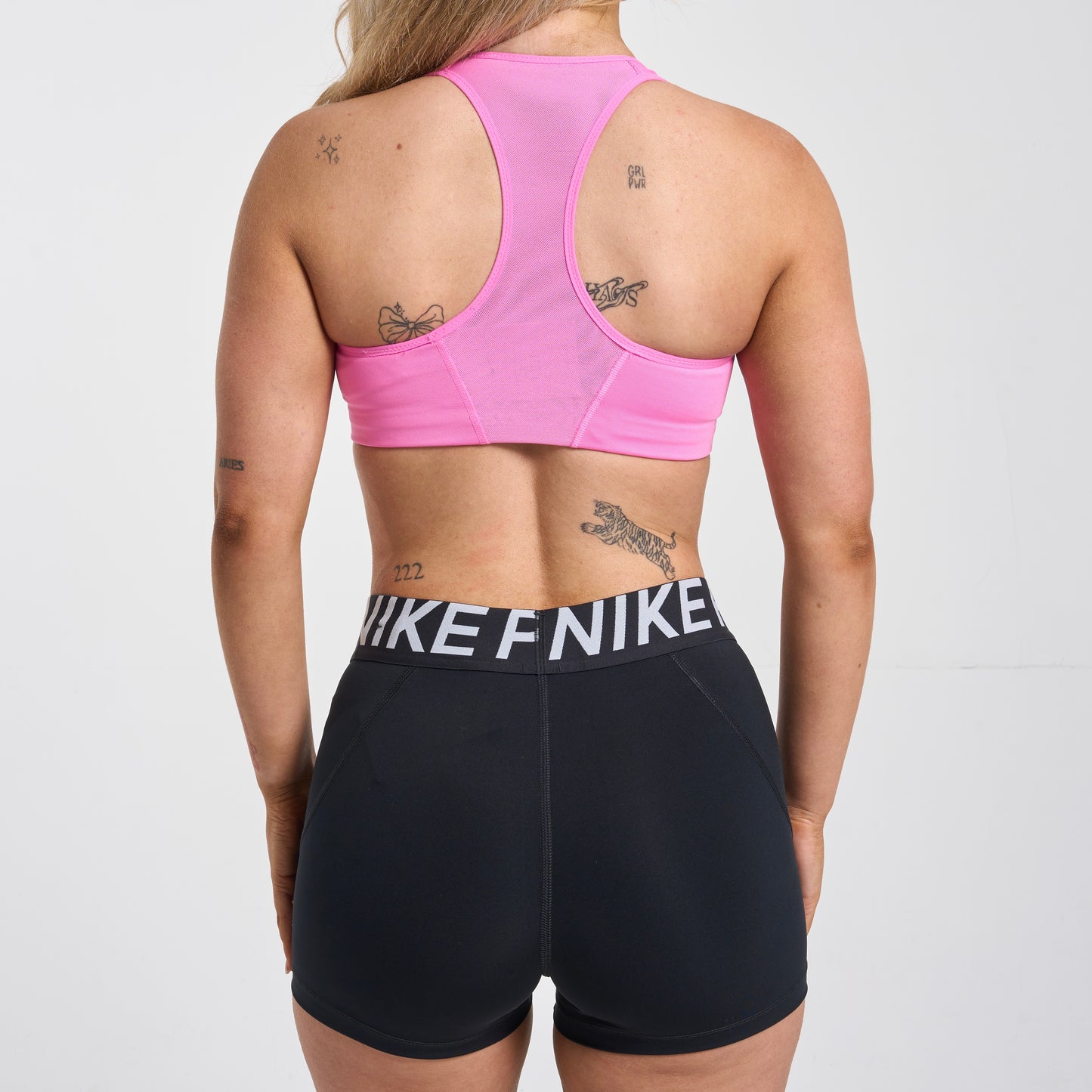 Nike Pro Bra & Shorts Set - Pink / Black (Women)