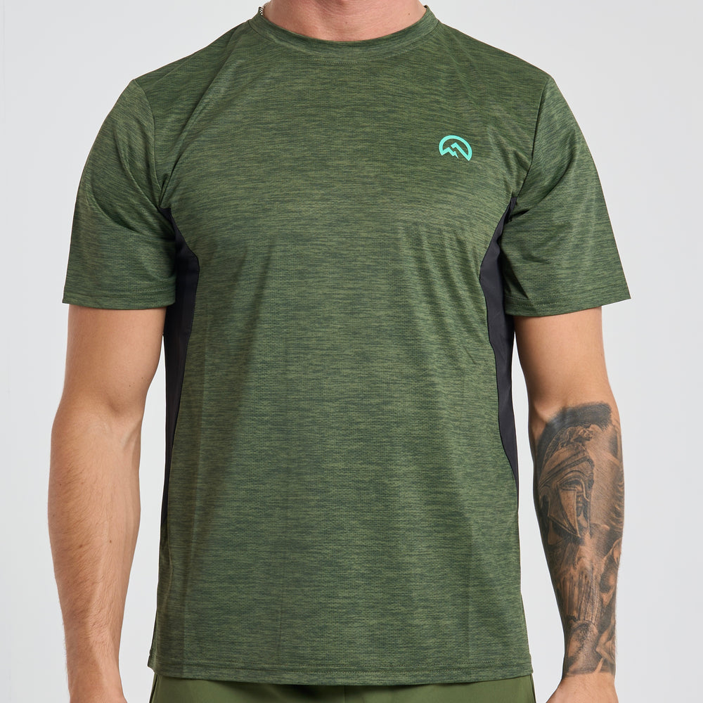 Flux Panel Tee - Sage