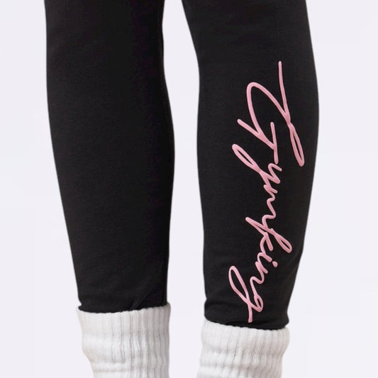 Gym King Script Jersey Legging (Girls) - Pewter