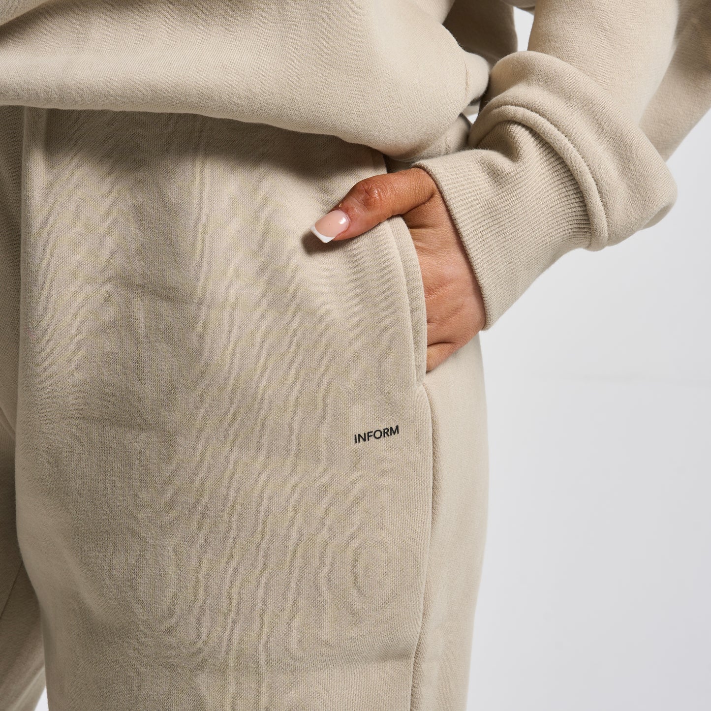 INFORM Hoodie & Joggers Oversized Recovery Set - Sand