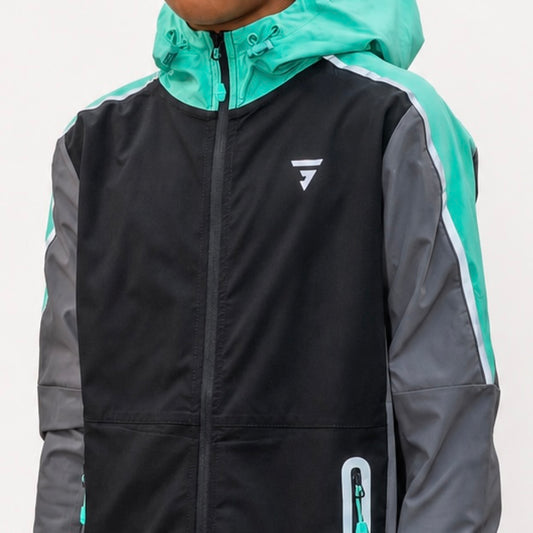 GRIID Reflect Jacket - Black / Fresh Mint (Junior)