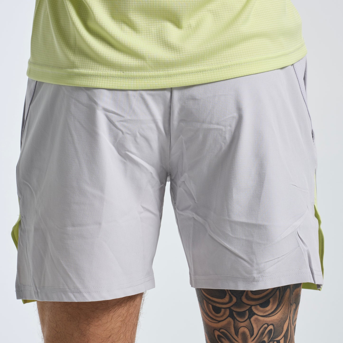 GymKing Flex 2.0 Short - Light Grey/Sherbet Lime