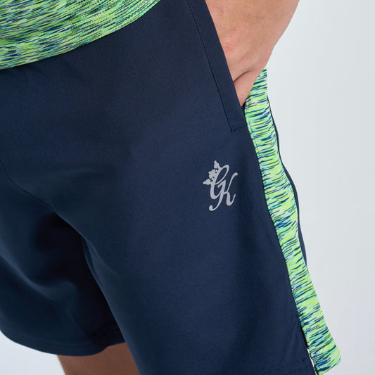 GymKing Space Dye Short - Navy/Lime/Navy Grindle (Junior)