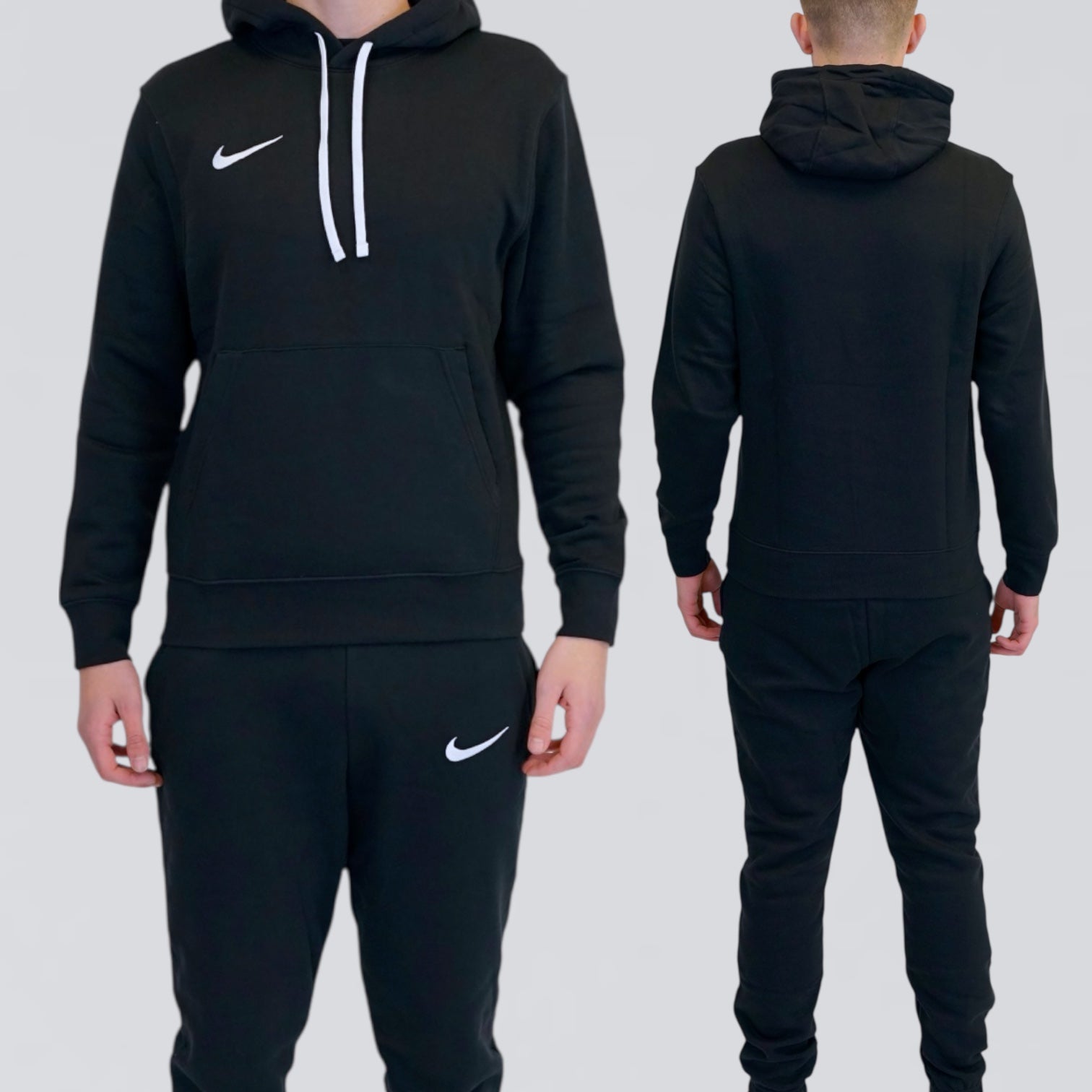 nike joggers and hoodie set mens