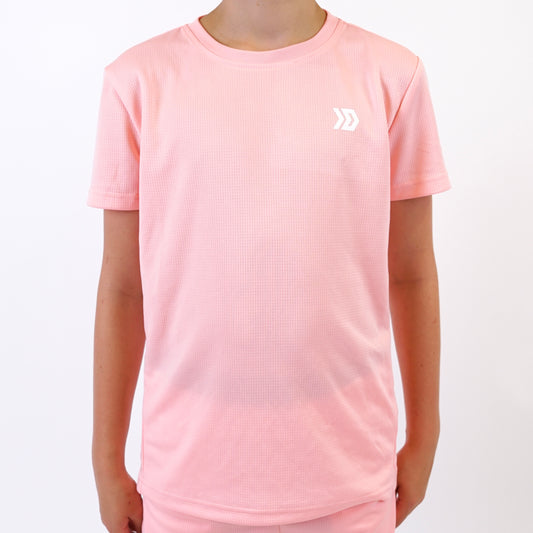 DASH Active Tee & Short Set - Pink Foam / Grey (Junior)