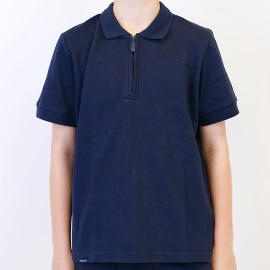 Gym King Zipped Polo Set - Navy (Junior)