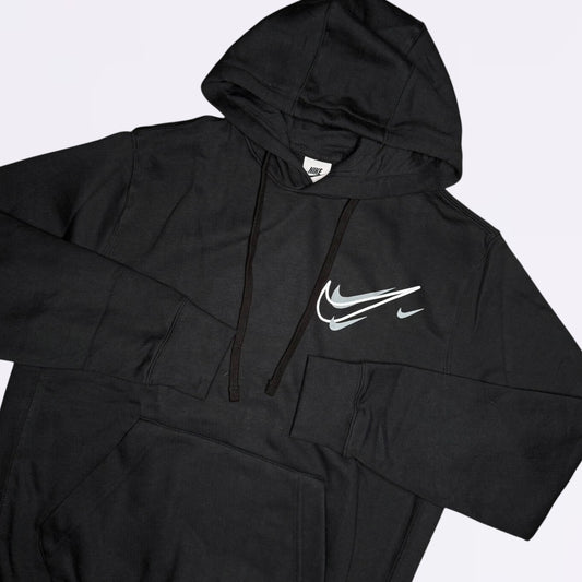 Nike Club Double Swoosh Hoodie Black