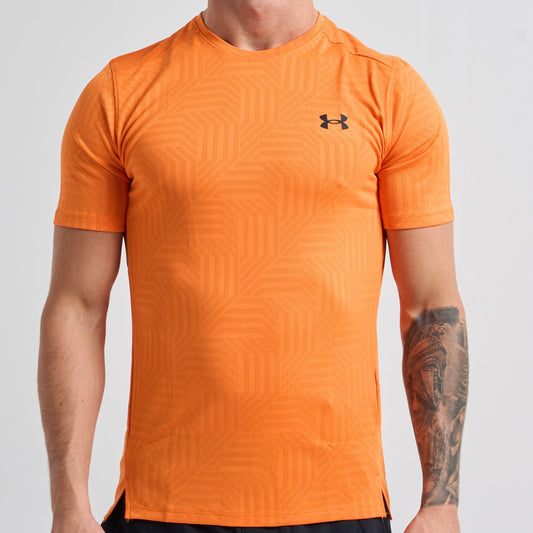Under Armour Geotessa Set - Tee & Shorts - Orange / Black