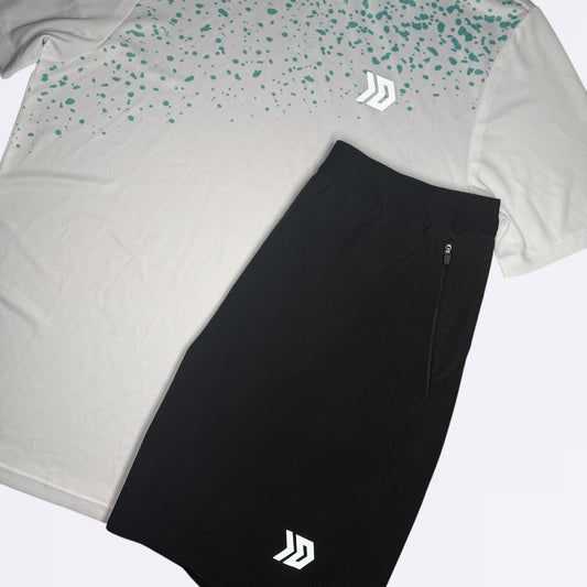 DASH Splatter Tee Set - White / Blue (Junior)