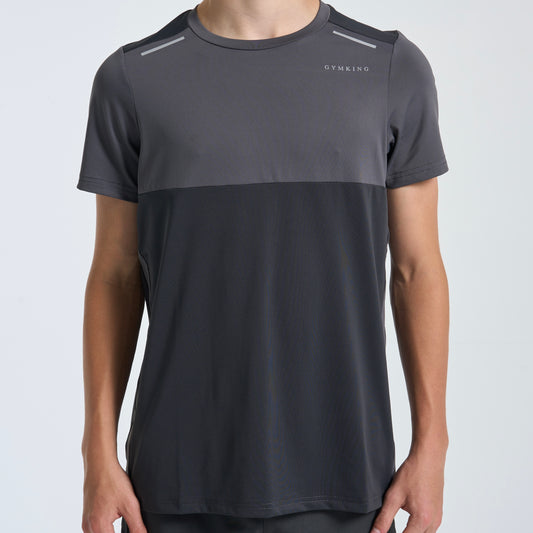 GymKing Advance Tee & Shorts Set - Urban Grey/Fossil Grey (Junior)