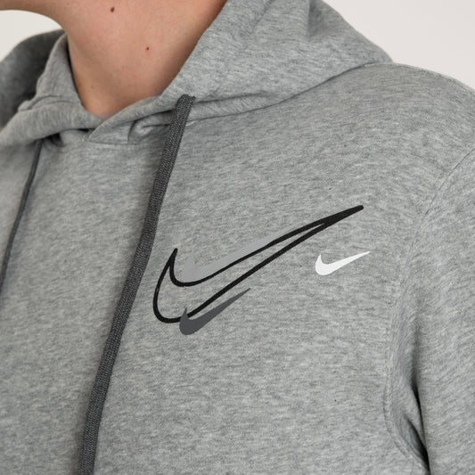 Nike Club Double Swoosh Hoodie Grey