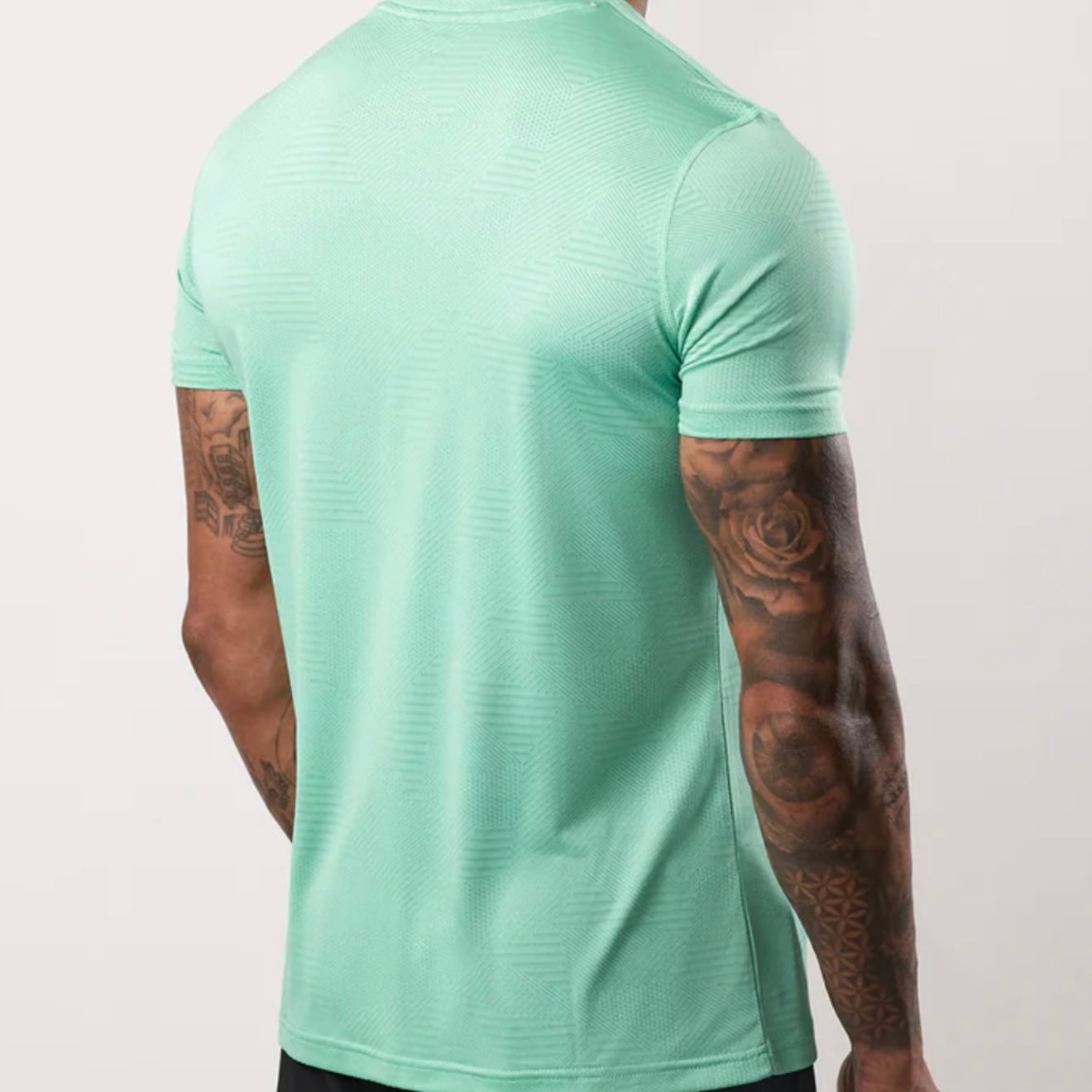 GymKing Geometric Knit Tee - Apple Green