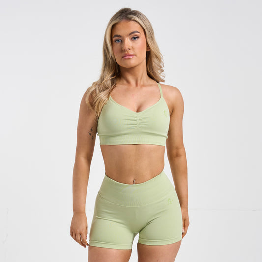 Gym King Sculpt Seamless Scrunch Bra - Matcha Green