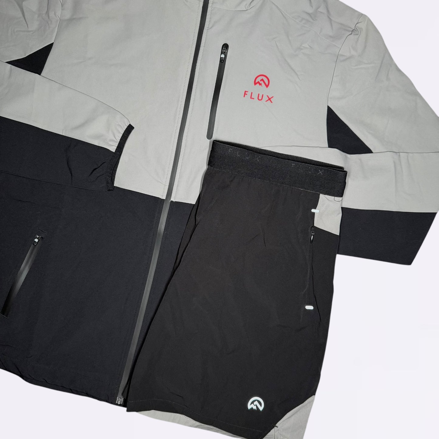 Flux Versatility Set - Jacket & Shorts -  Grey / Red