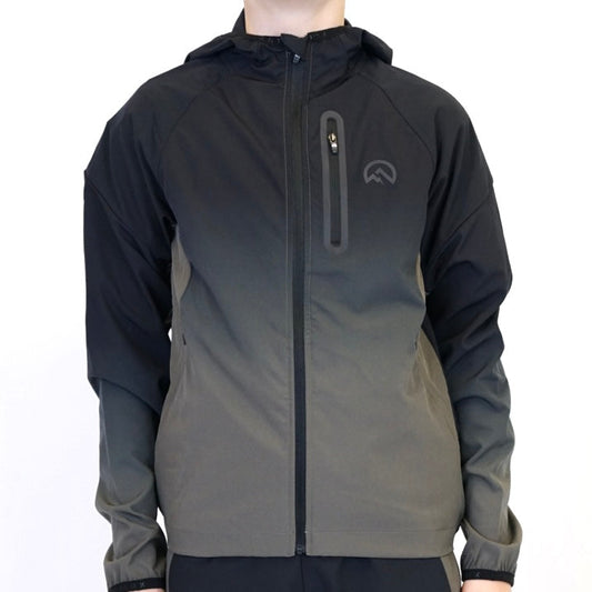 Flux Gradient Set - Jacket & Shorts - Black / Grey (Junior)