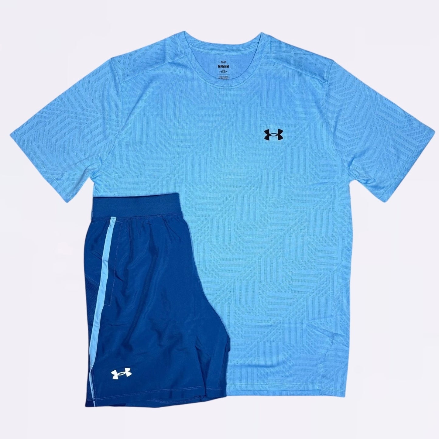 Under Armour Geotessa Set - Tee & Shorts - Blue