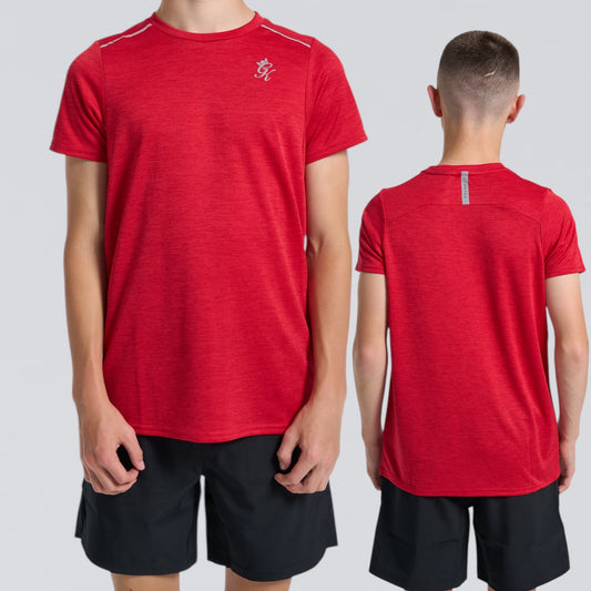 GymKing Element Tee - Red Pepper Marl (Junior)