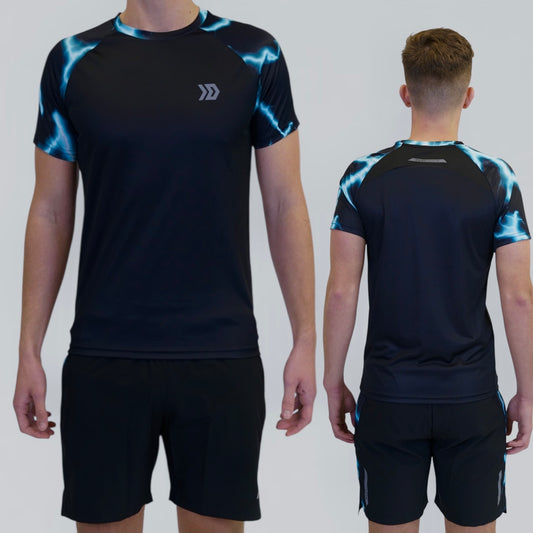 DASH Lightning Tee - Black / Blue