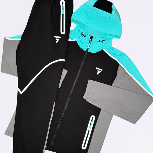 GRIID Reflect Windrunner Set - Grey / Aqua