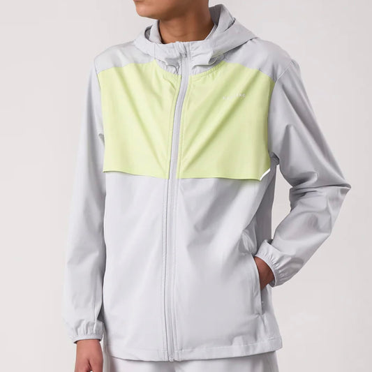 Gym King Advance Jacket & Shorts Set - Grey Lime (Junior)