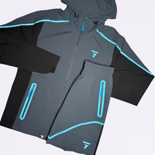 GRIID Reflect Windrunner & Shorts Set- Blue