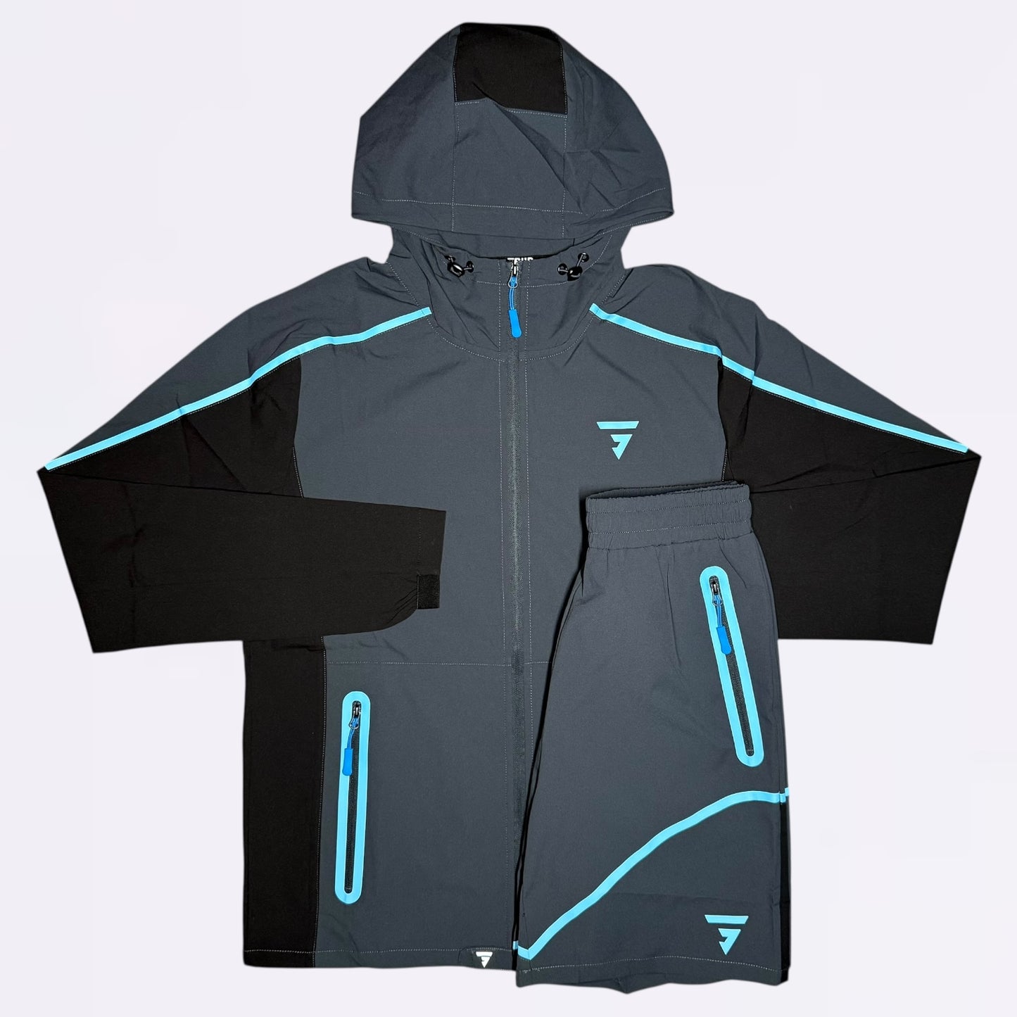 GRIID Reflect Windrunner & Shorts Set- Blue