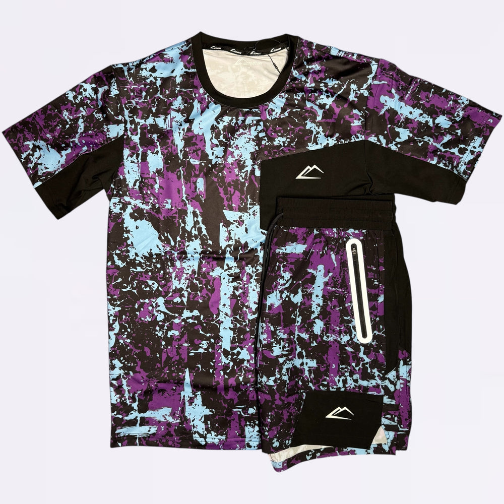 ActiveLine Colorado Tee & Shorts Set - Purple