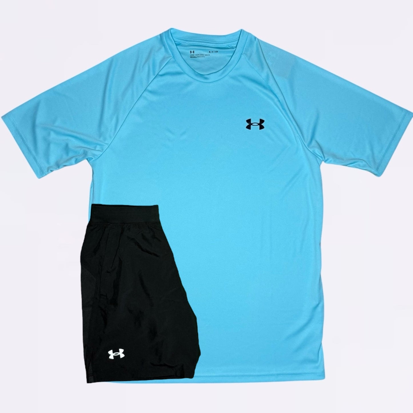 Under Armour Tech / Speed Stride Set - Tee & Shorts - Blue / Black