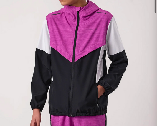 Gym King Vision Jacket & Shorts Set - Purple / Dark Grey (Junior)