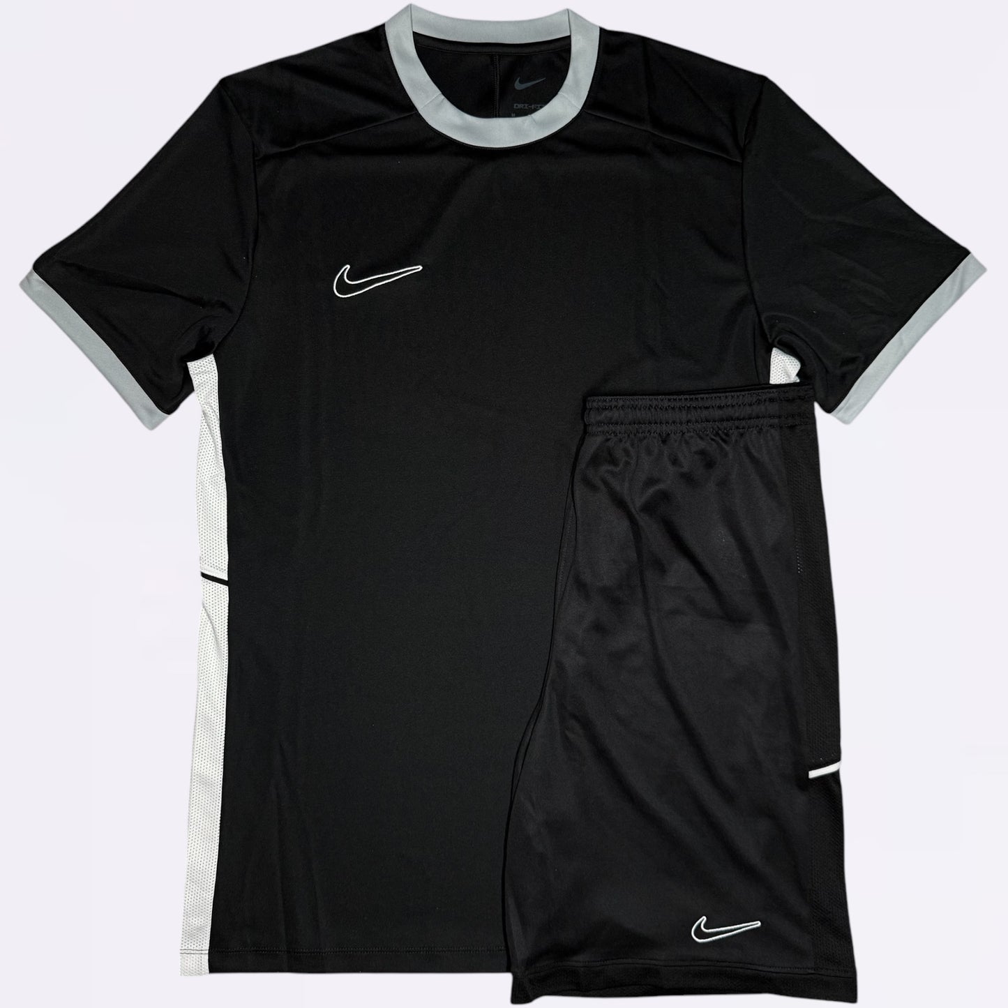 Nike Academy 2.0 Set - Tee & Shorts - Black (Junior)