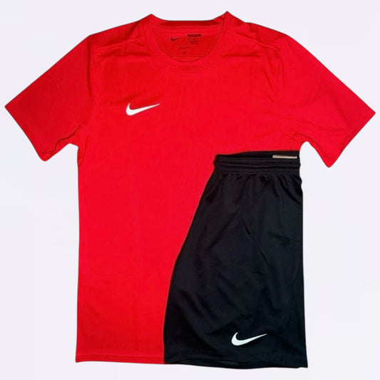 Nike Dri Fit Set - Red / Black (Junior)