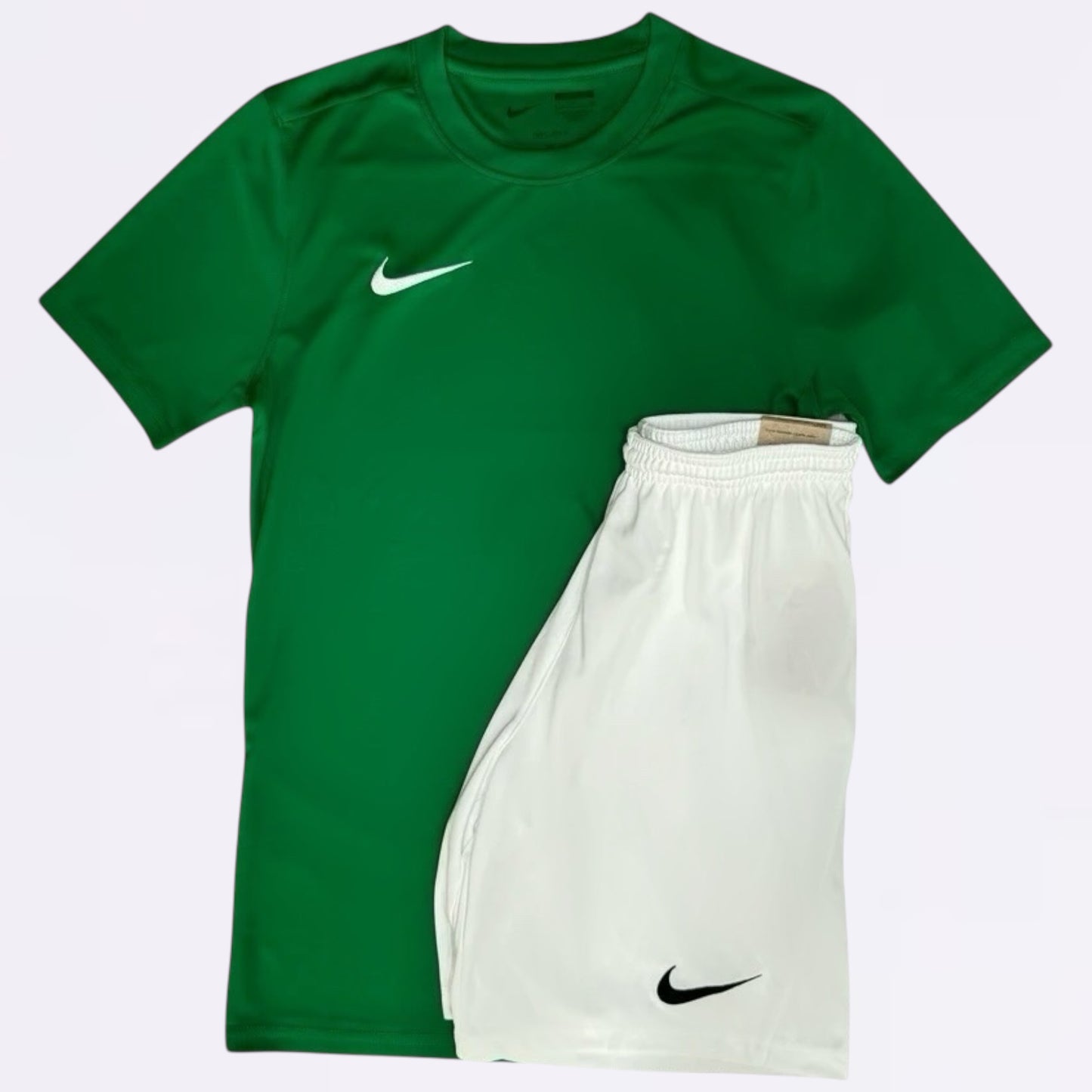 Nike Dri Fit Set - Dark Green / White (Junior)