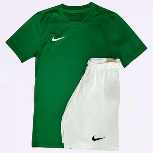 Nike Dri Fit Set - Dark Green / White (Junior)