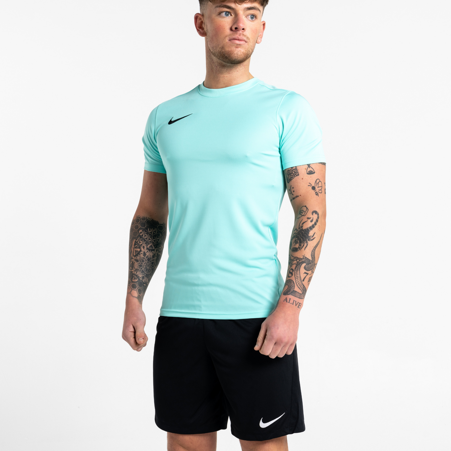 Nike Dri Fit Set - Tee & Shorts - Pink / Black