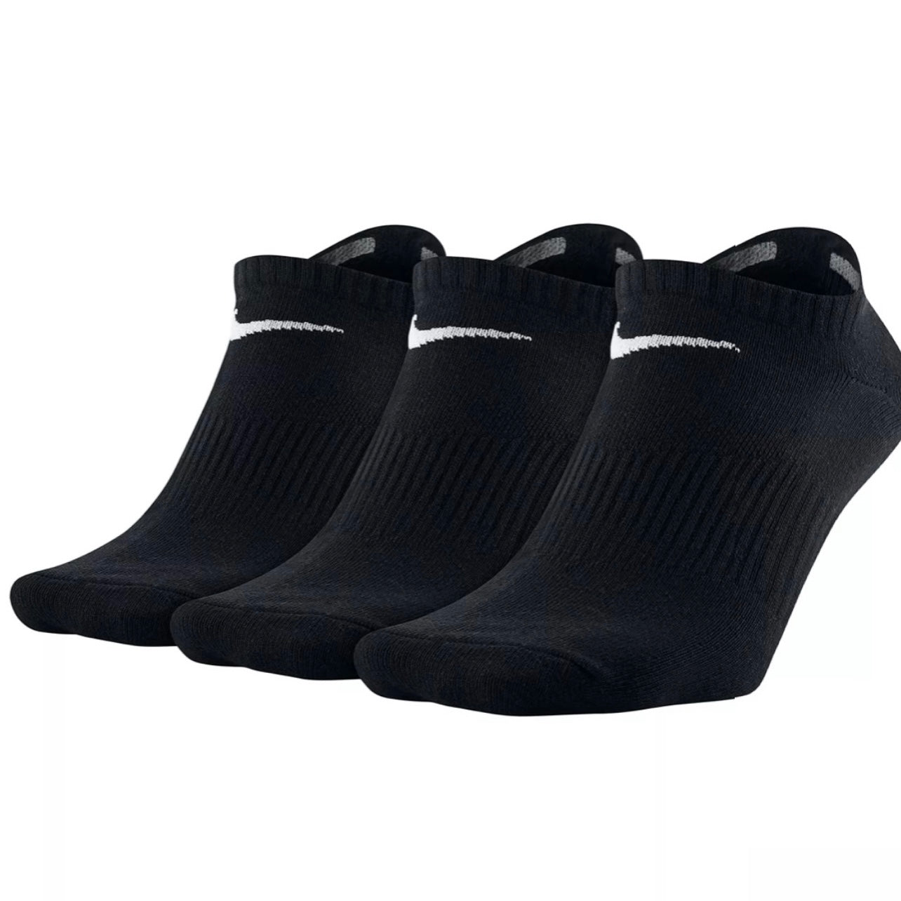 Nike Performance Lightweight No Show Socks Black 3 Pack RESTOCK3D