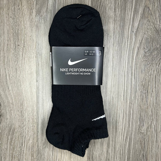 Nike Performance Lightweight No-Show Socks Black (3 Pack)