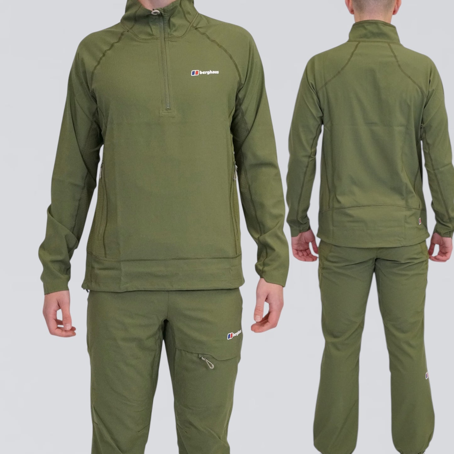 Berghaus Wavertree - Half Zip & Bottoms Set - Dark Green