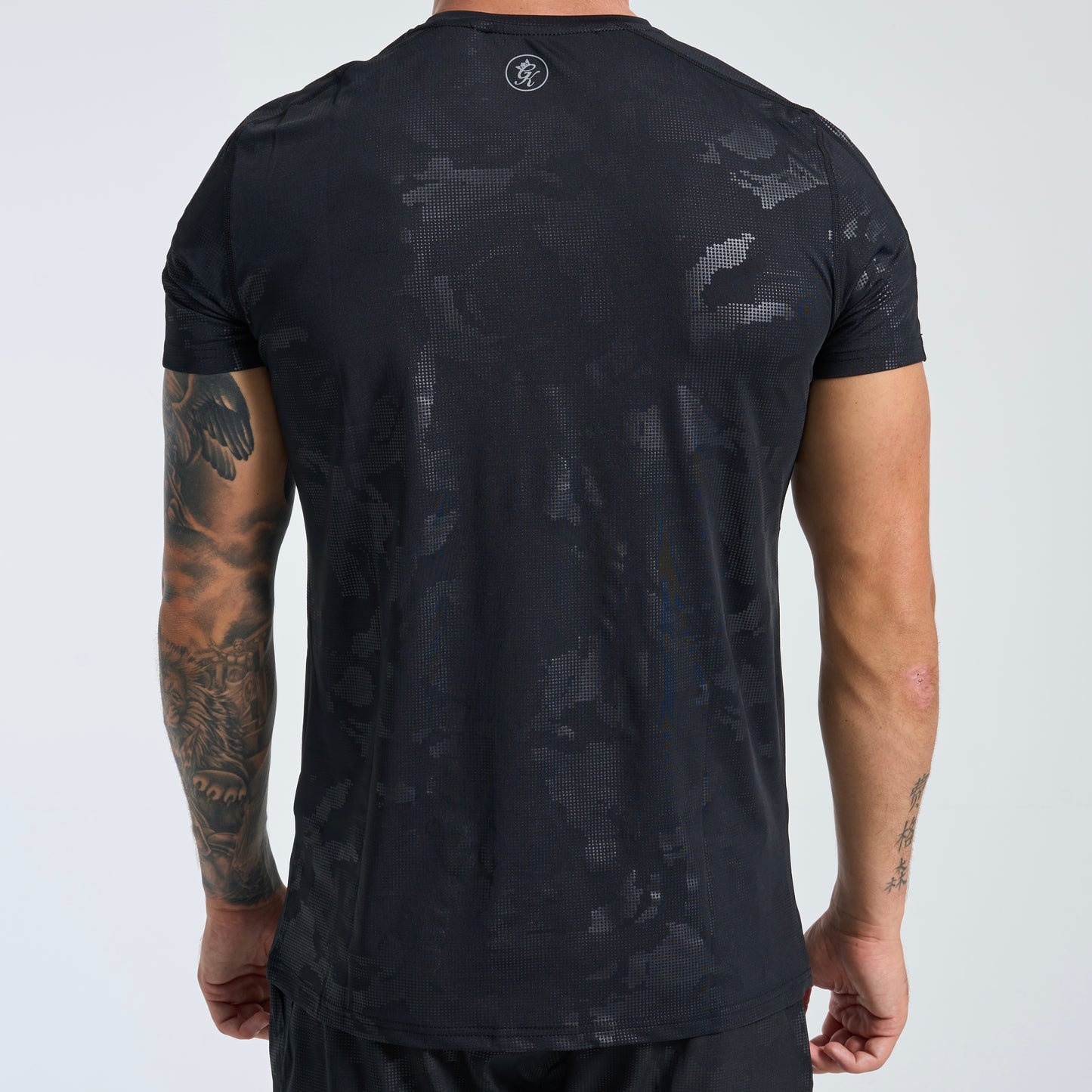 GymKing Debossed Camo SS Tee - Black