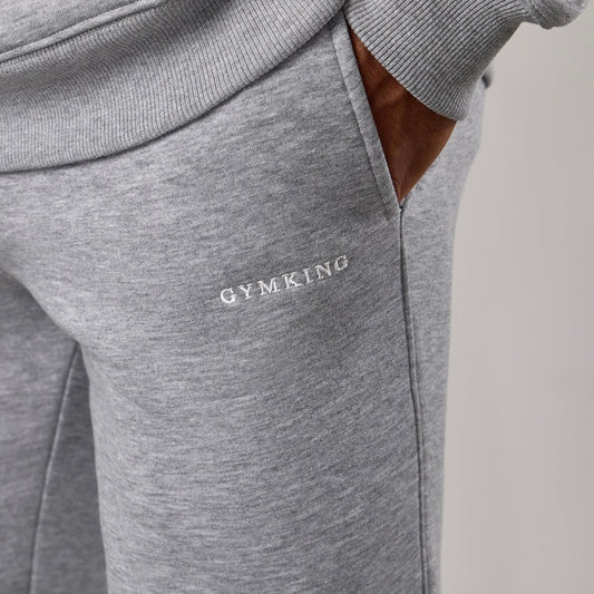 Gym King Linear Fundamental Fleece Jogger - Grey Marl